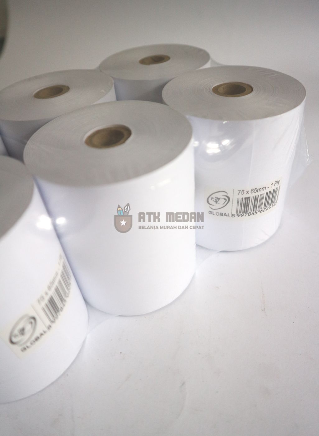 Harga Kertas Kasir / Kertas Struk Ukuran 75X65mm 1 Ply di Medan - ATK Medan